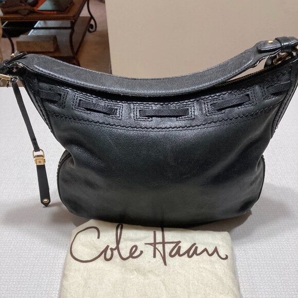 GUC Black Leather Cole Haan Satchel or Shoulder Bag - Picture 5 of 12